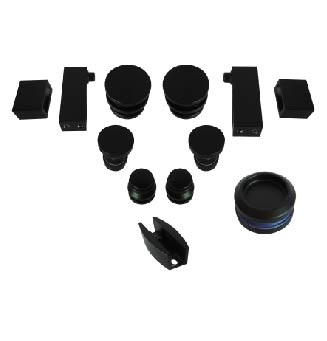 Kit corredizo de baño tubo rectangular. Negro