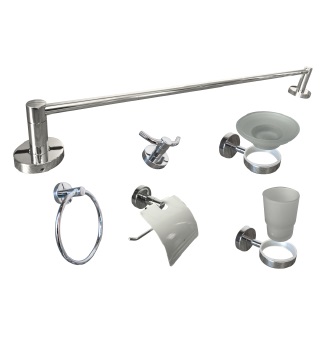 Kit de baño PIVOT RECTO Cromado