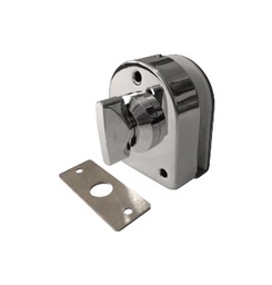 [A126] Cerradura embutir broche vidrio- pared