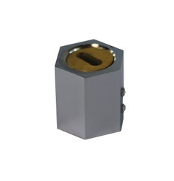 [B544] Conector tubo pared RECTO Hexagonal
