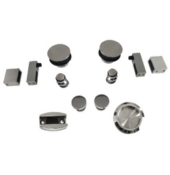 [A606S-G] Kit corredizo tubo rectangular rueda 55mm