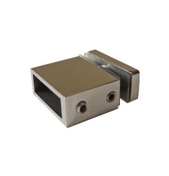 [A585] Sop. tubo Rect.  a vidrio 90° Rectangular