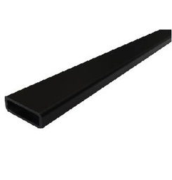 [A593-NEG] Tubo rectangular brillante NEGRO